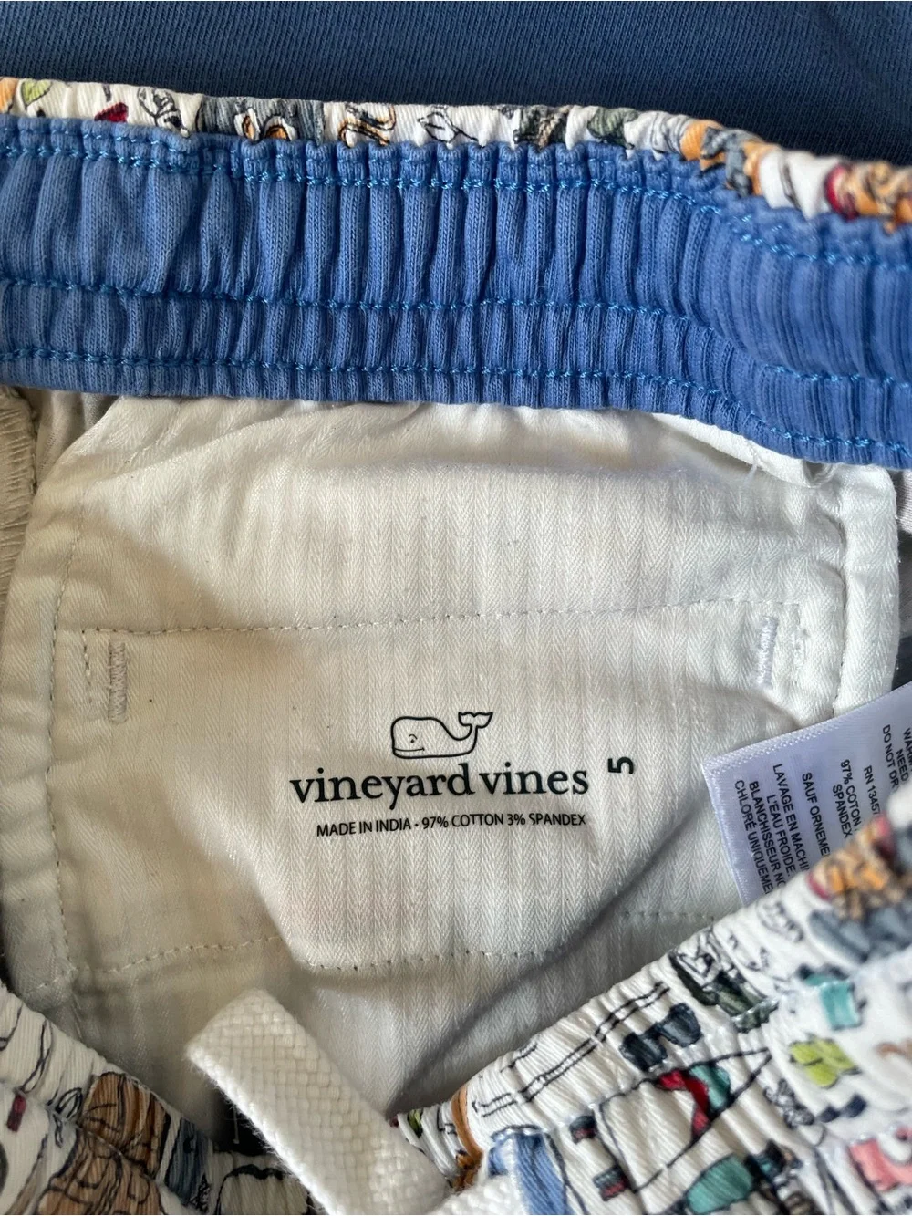 Vineyard Vines size 5 set - blue Camp Tee with Printed Shorts